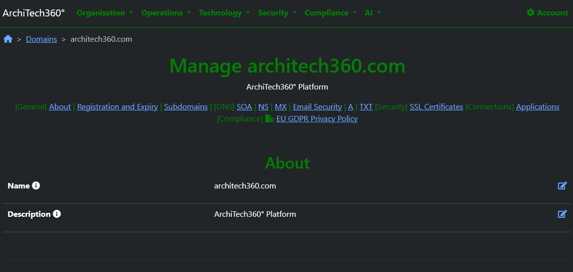 Compliance - EU GDPR Domain Privacy Policy