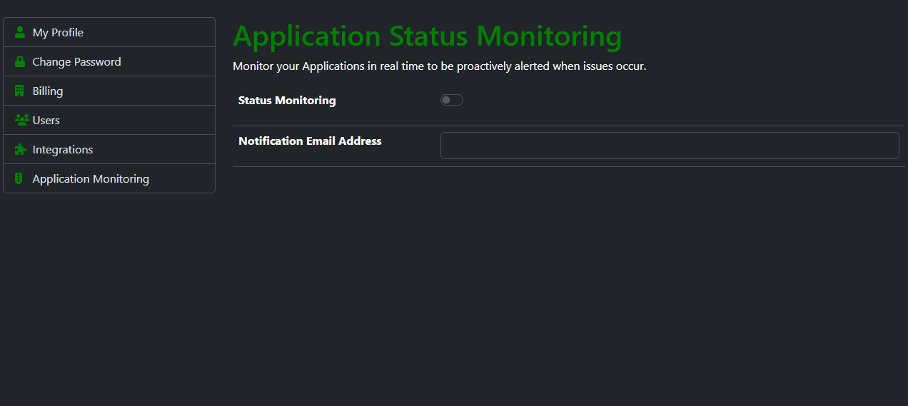 Application Status Monitoring Background Process